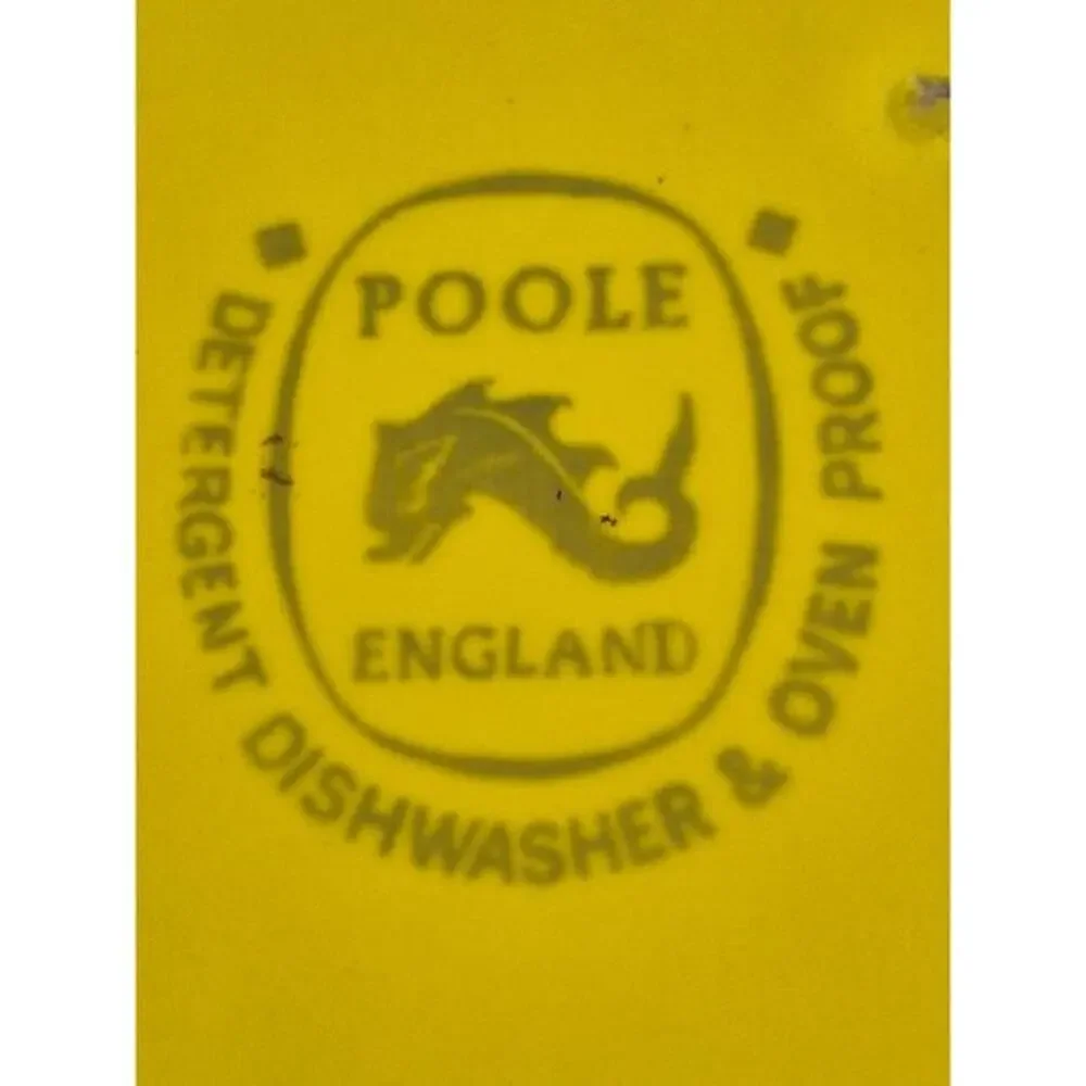 VTG MCM Poole Yellow Herb Garden Sage Casserole‎ Dish 2.5 Quart Rectangular Lid